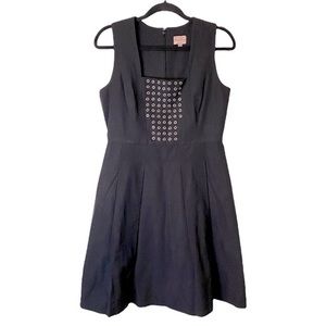 Tracy Reese New York Black Fit and Flare Sleeveless Black Dress Sz 10